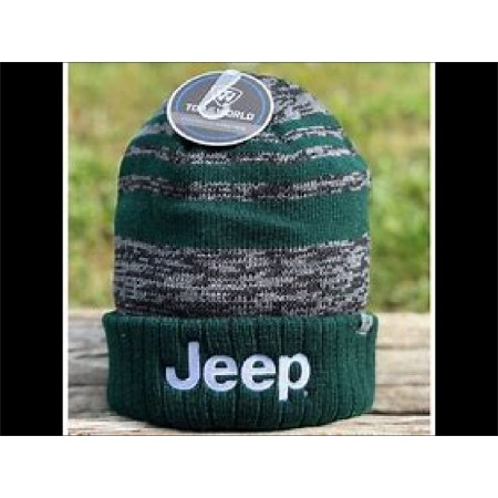 Bonnet Jeep echo foret vert noir et gris logo jeep blanc brode