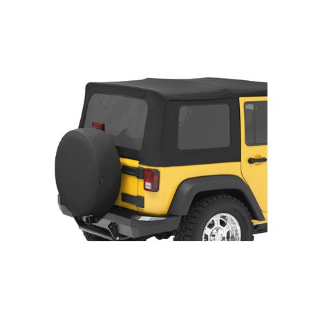 Bâche Jeep Wrangler JK, 4 portes, Noir vinyl